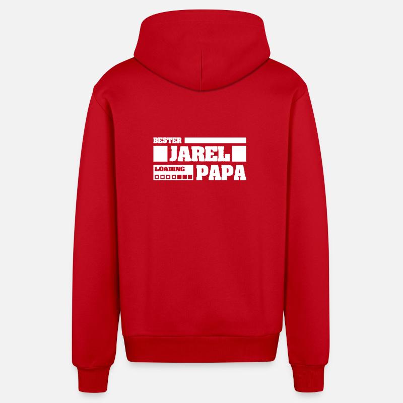 Jarel - Veste à capuche bio décontractée fabriquée en UE - rouge