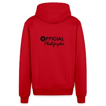 Photographer - Organic Relaxed Kapuzenjacke Made in EU - Rot - Hinten