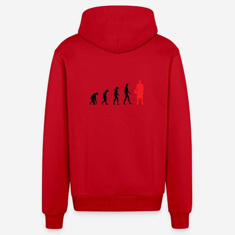 Basket Ball Evolution / Basketball  - Veste à capuche bio décontractée fabriquée en UE - rouge