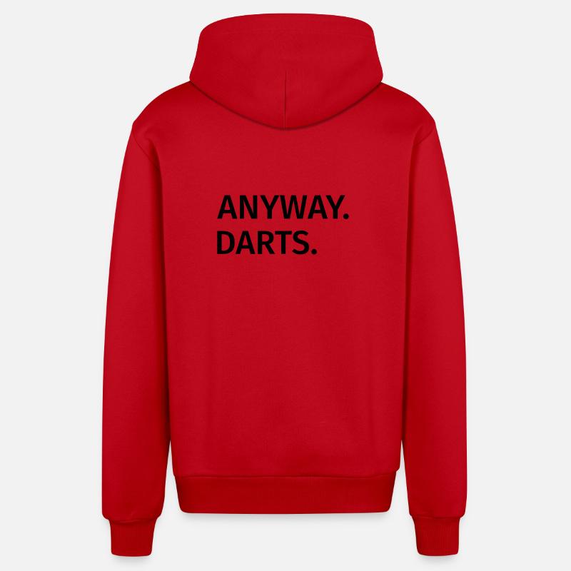 Bref, les fléchettes - Veste à capuche bio décontractée fabriquée en UE - rouge