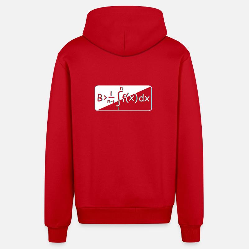 Mathematician Math Mathematical Mathematics - Organic Relaxed Hooded Jacket Made in EU - red