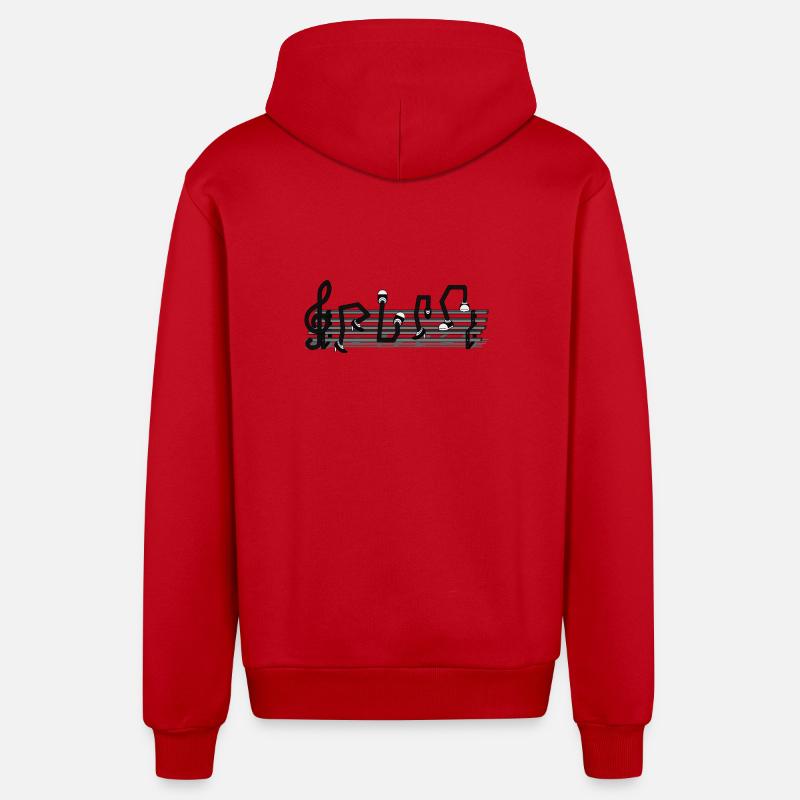 DONNE LA NOTE - Veste à capuche bio décontractée fabriquée en UE - rouge