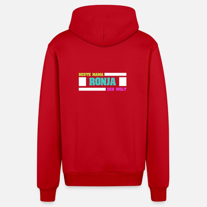 Mutter Ronja - Organic Relaxed Kapuzenjacke Made in EU - Rot