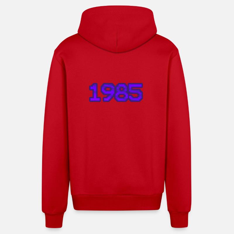 Nerd 1985 - Veste à capuche bio décontractée fabriquée en UE - rouge