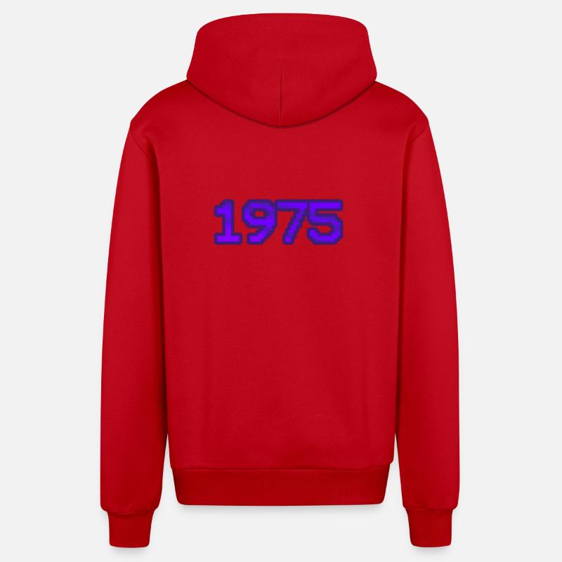 Nerd 1975 - Veste à capuche bio décontractée fabriquée en UE - rouge