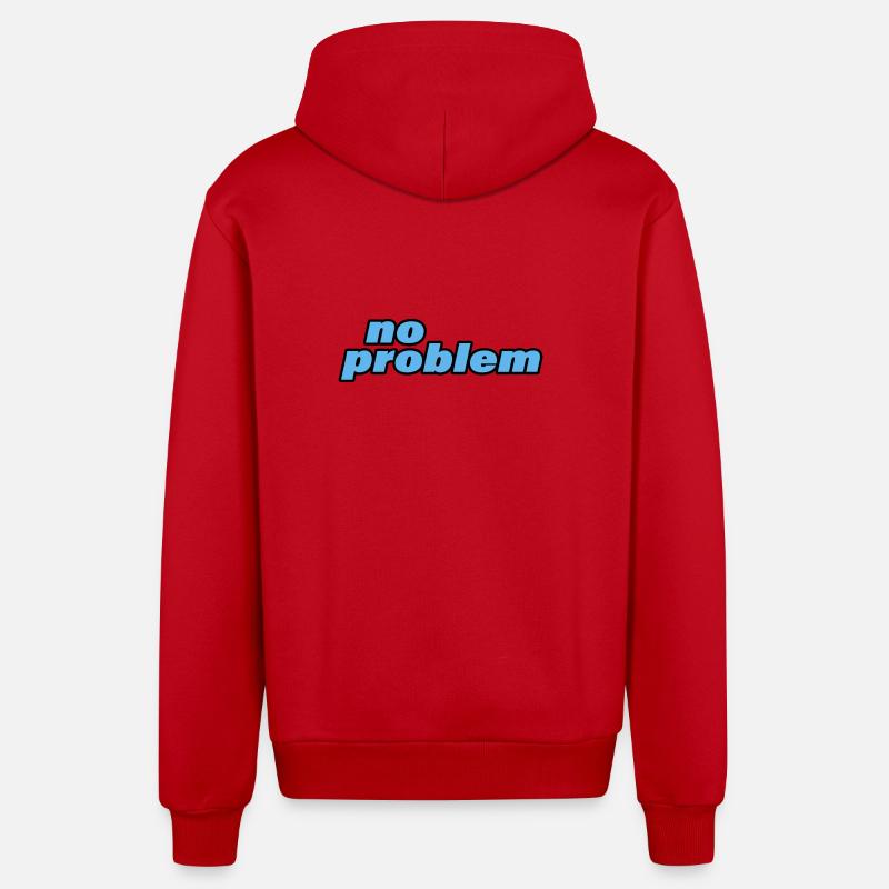 NO PROBLEM - Organic Relaxed Kapuzenjacke Made in EU - Rot