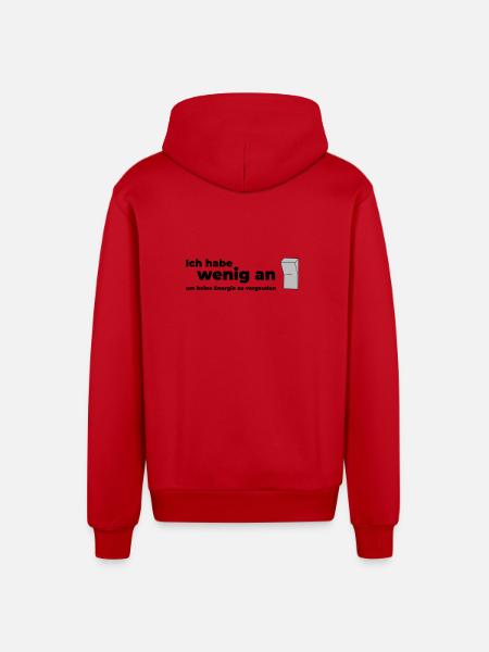 WENIG AN - Organic Relaxed Kapuzenjacke Made in EU - Rot