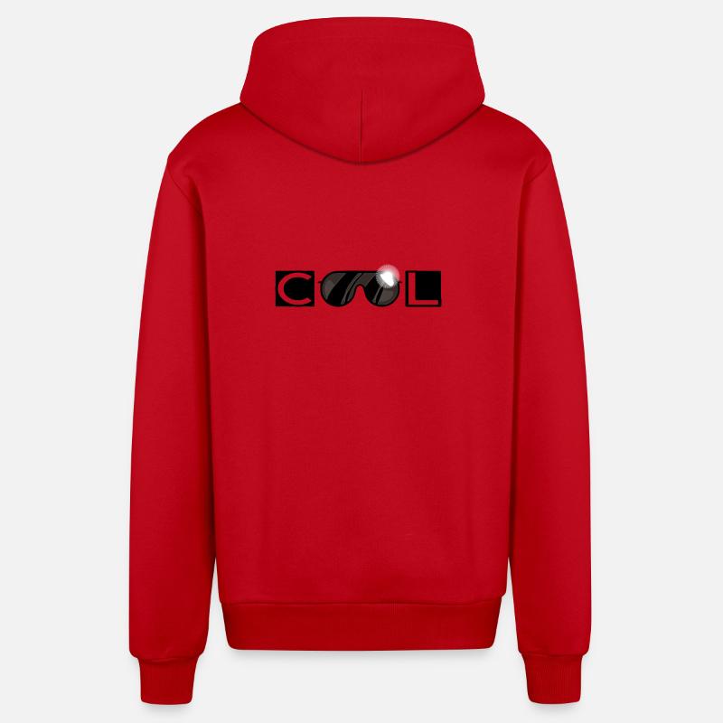 cool - Veste à capuche bio décontractée fabriquée en UE - rouge