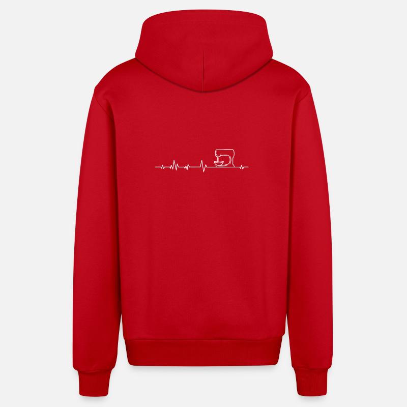 Baking baker baker - Organic Relaxed Hooded Jacket Made in EU - red