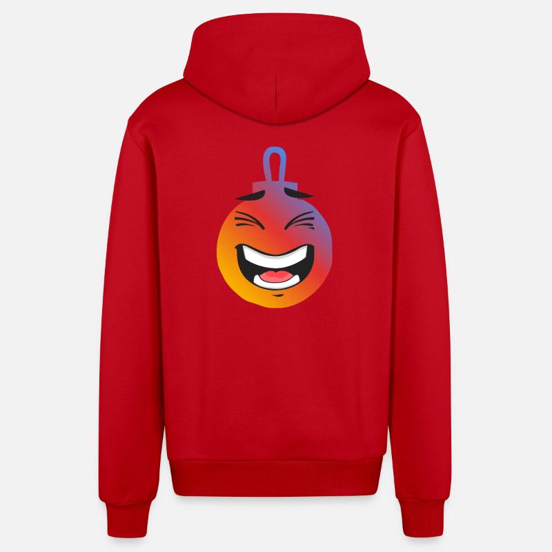 Boule de noel - Veste à capuche bio décontractée fabriquée en UE - rouge