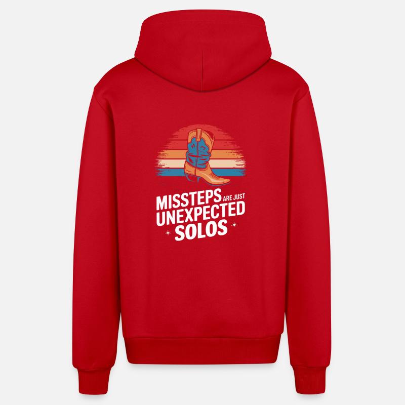 Danse en ligne Danseurs - Veste à capuche bio décontractée fabriquée en UE - rouge