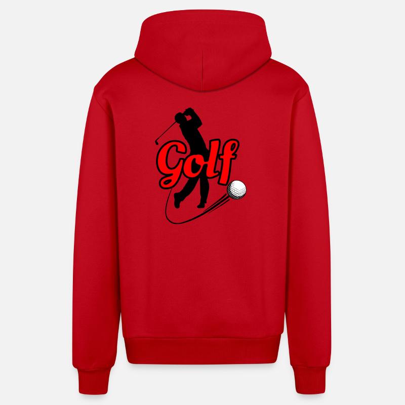Golf 4 - Veste à capuche bio décontractée fabriquée en UE - rouge
