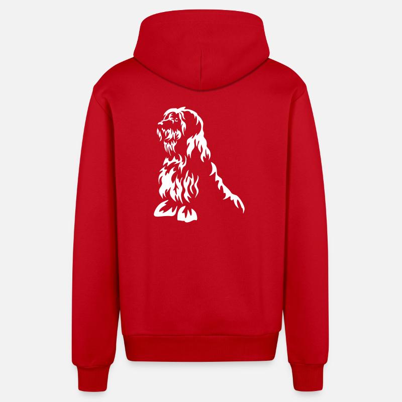 Bobtail « Black Edition » - Veste à capuche bio décontractée fabriquée en UE - rouge