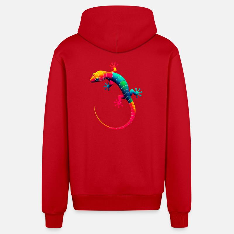 Gecko - Organic Relaxed Kapuzenjacke Made in EU - Rot