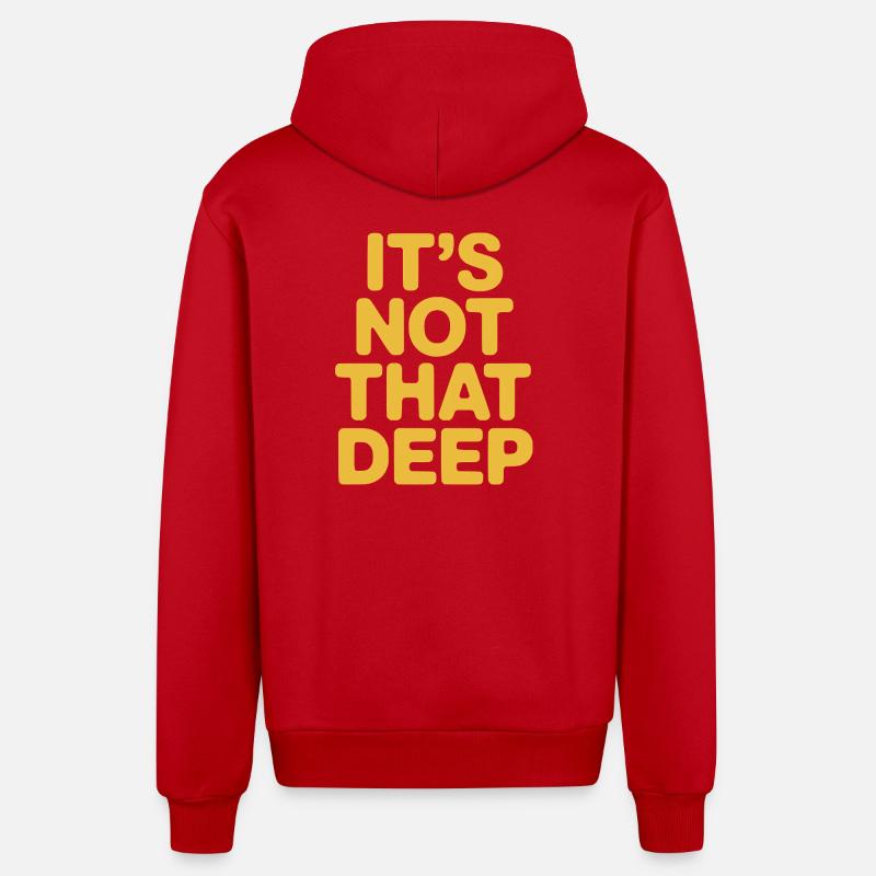 It's Not That Deep - Organic Relaxed Kapuzenjacke Made in EU - Rot