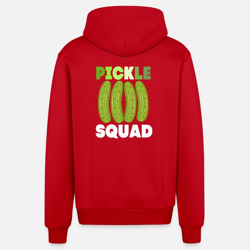 Cornichon concombre - Veste à capuche bio décontractée fabriquée en UE - rouge