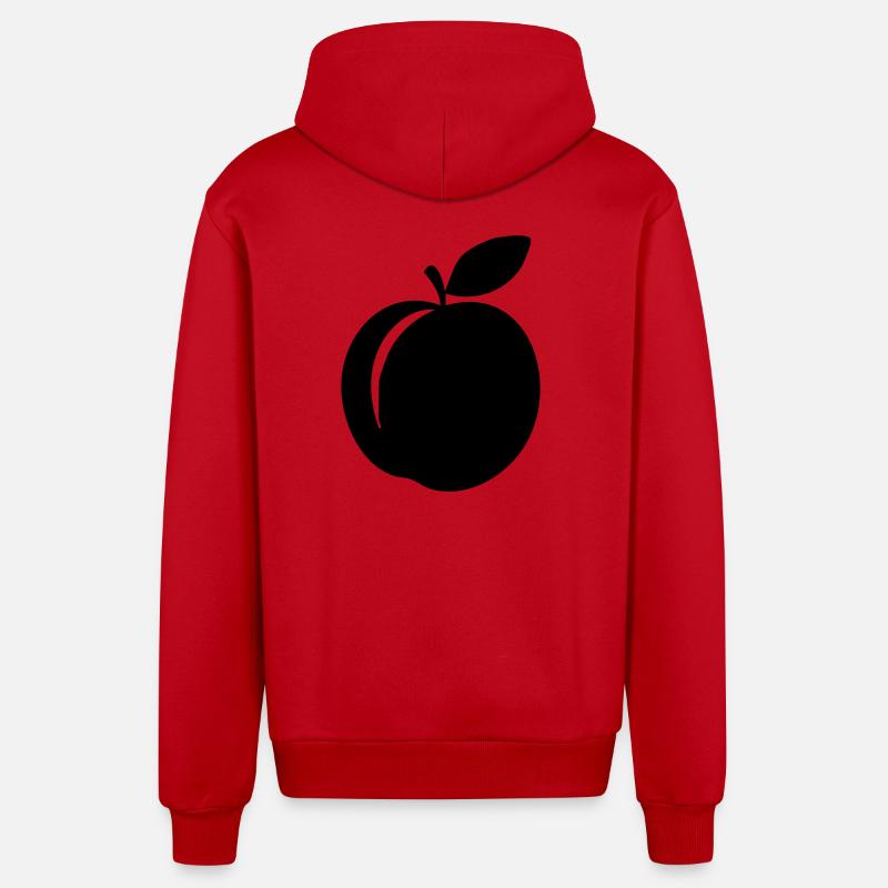 Silhouette pêche – Douce conception estivale - Veste à capuche bio décontractée fabriquée en UE - rouge