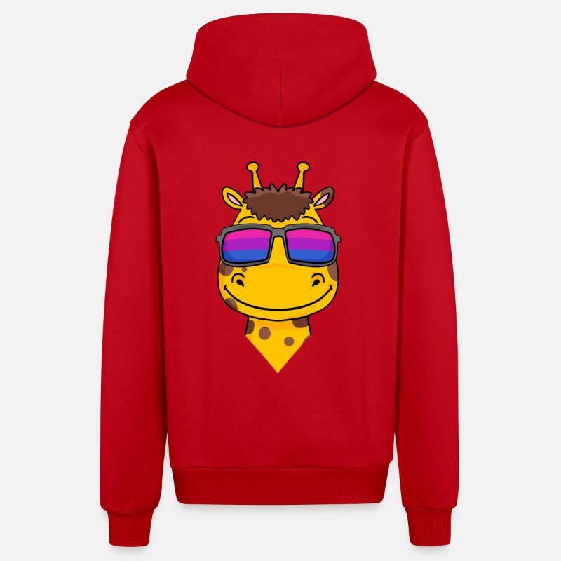 Bisexuell Giraffe Geschenk - Organic Relaxed Kapuzenjacke Made in EU - Rot