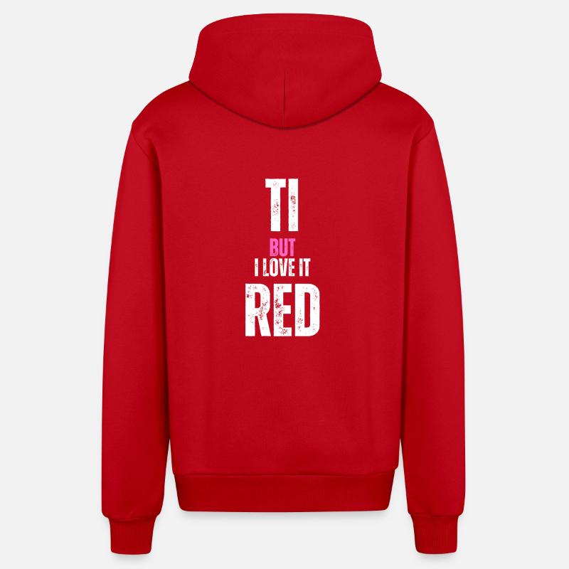 Die Eltern sind müde - Organic Relaxed Kapuzenjacke Made in EU - Rot