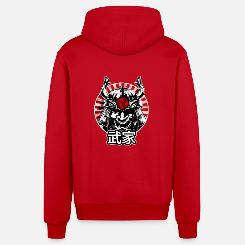 art martial - Veste à capuche bio décontractée fabriquée en UE - rouge