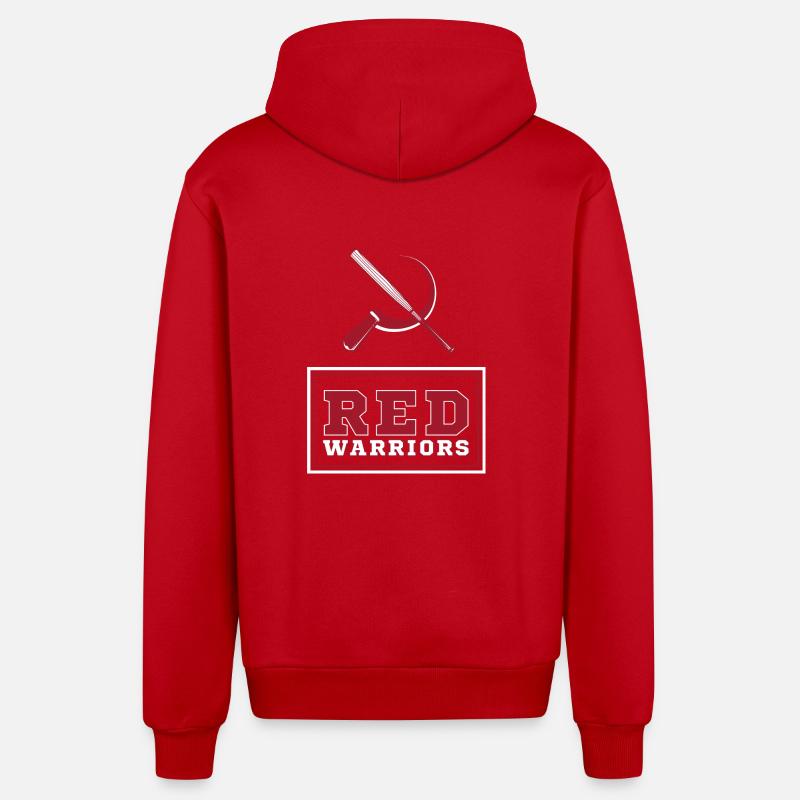 Red Warriors Logo2 - Veste à capuche bio décontractée fabriquée en UE - rouge