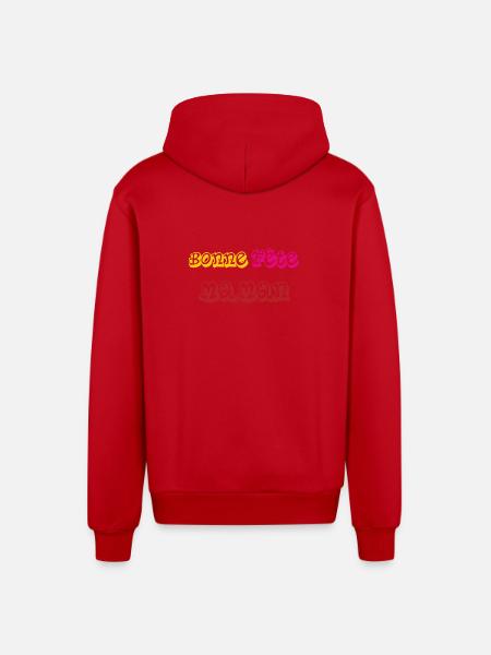Happy Mother's Day - Mother's Day - Organic Relaxed Hooded Jacket Made in EU - red