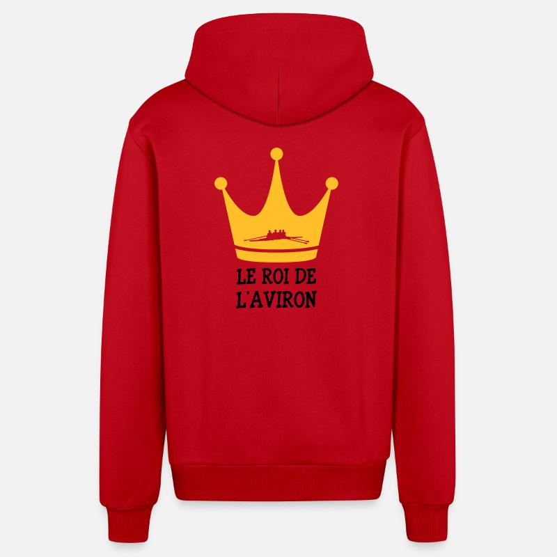 Rowing / Rower / Rudern / Ruderer - Organic Relaxed Kapuzenjacke Made in EU - Rot