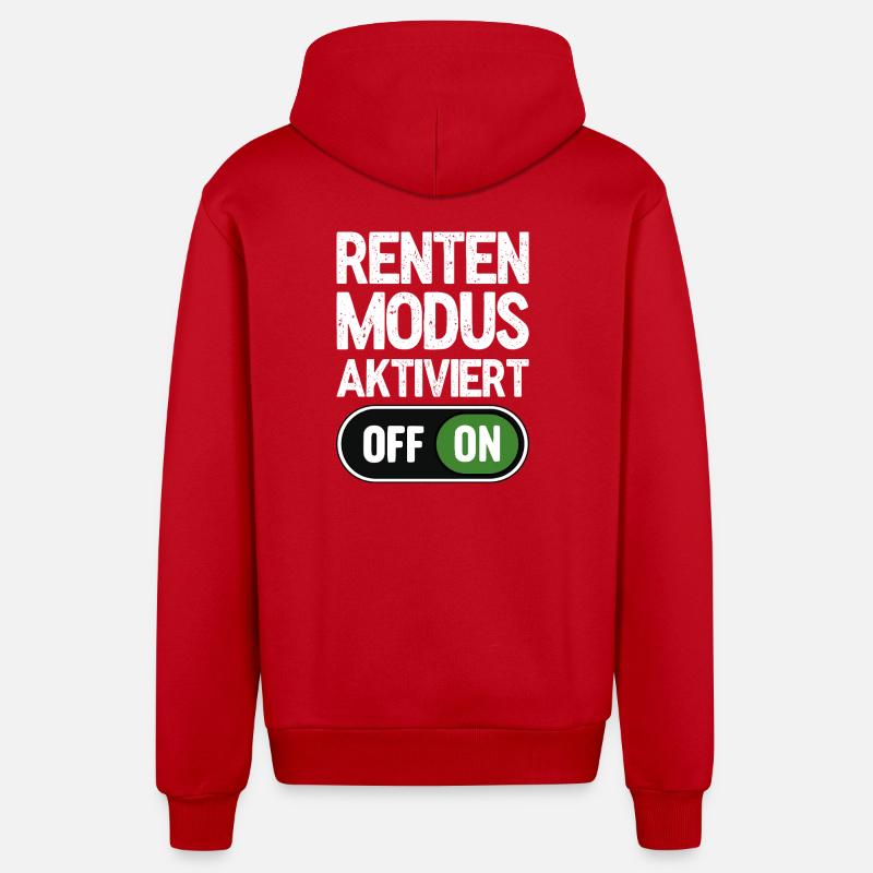 Mode retraite activé - Veste à capuche bio décontractée fabriquée en UE - rouge