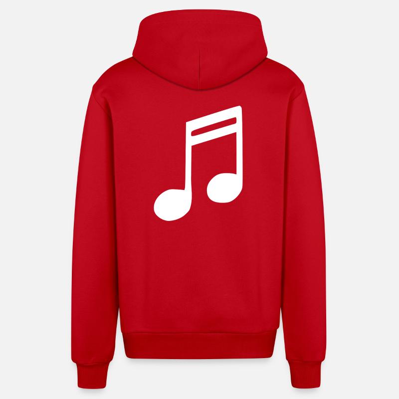 Musik Note Musiknote weiß - Organic Relaxed Kapuzenjacke Made in EU - Rot