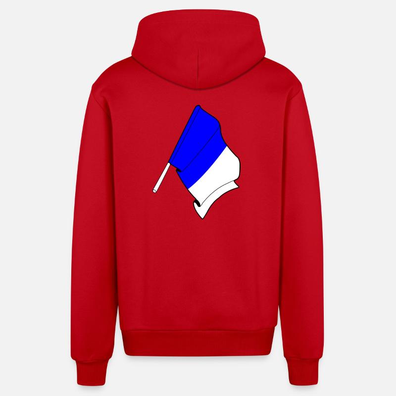 Fiers de Spa - Veste à capuche bio décontractée fabriquée en UE - rouge
