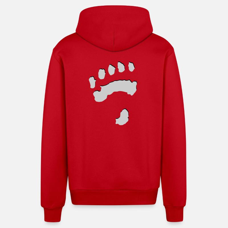 Eisbärtatze - Organic Relaxed Kapuzenjacke Made in EU - Rot