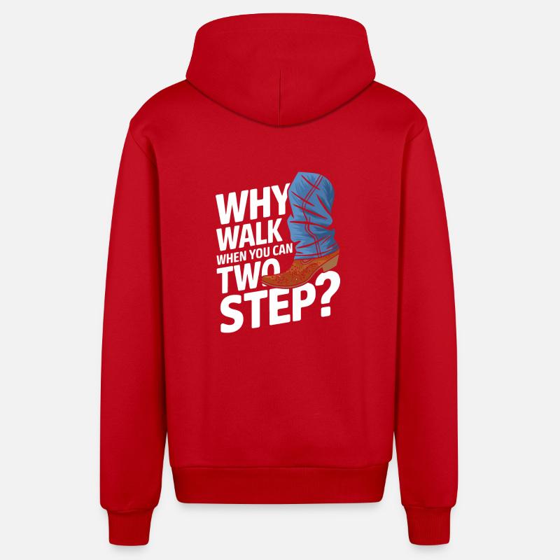 Danse en ligne Danseurs - Veste à capuche bio décontractée fabriquée en UE - rouge