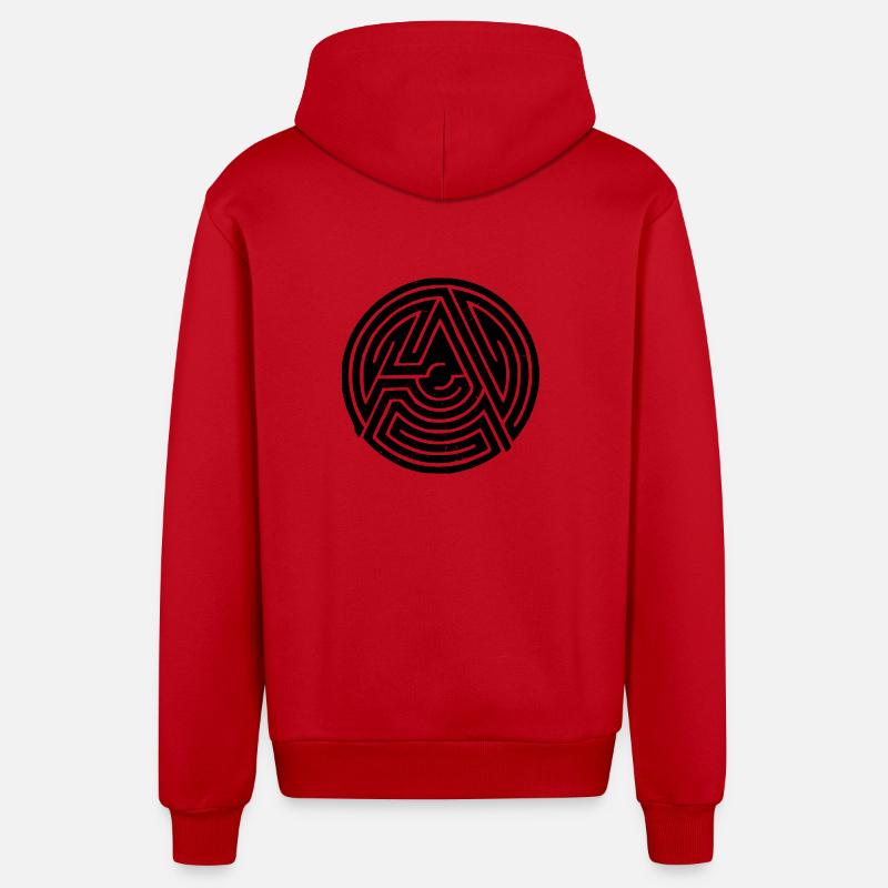 anarchy - Organic Relaxed Kapuzenjacke Made in EU - Rot