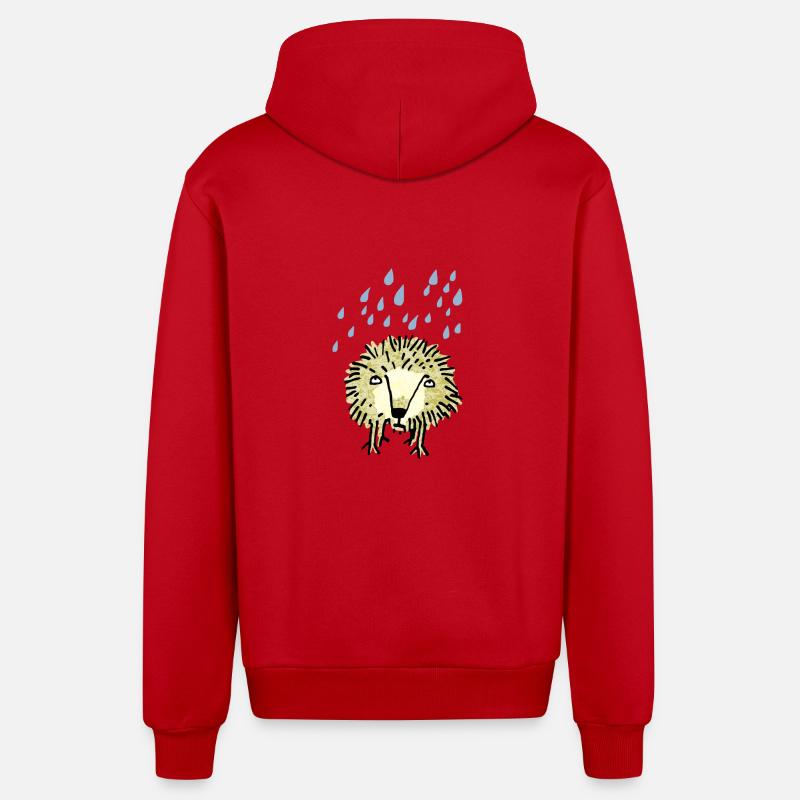 Igel - Organic Relaxed Kapuzenjacke Made in EU - Rot