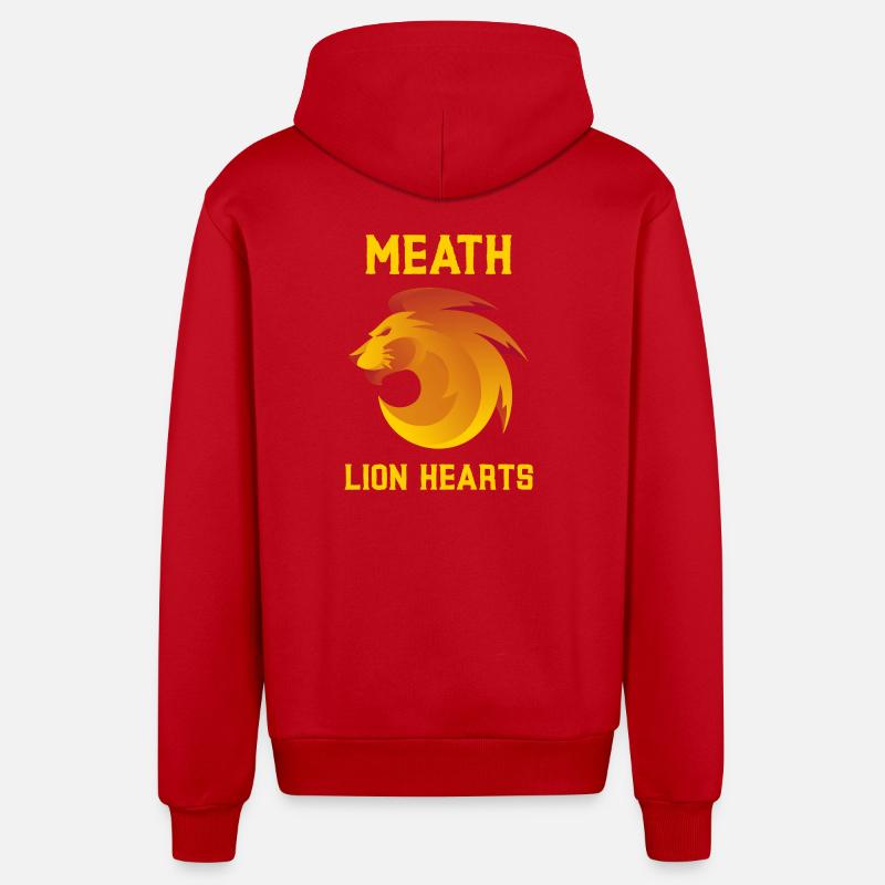 Cœurs de Lion de Meath - Veste à capuche bio décontractée fabriquée en UE - rouge