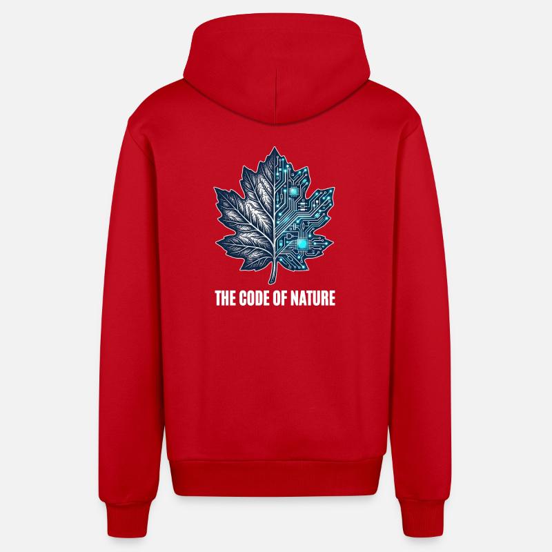 Le Code de la nature - Veste à capuche bio décontractée fabriquée en UE - rouge