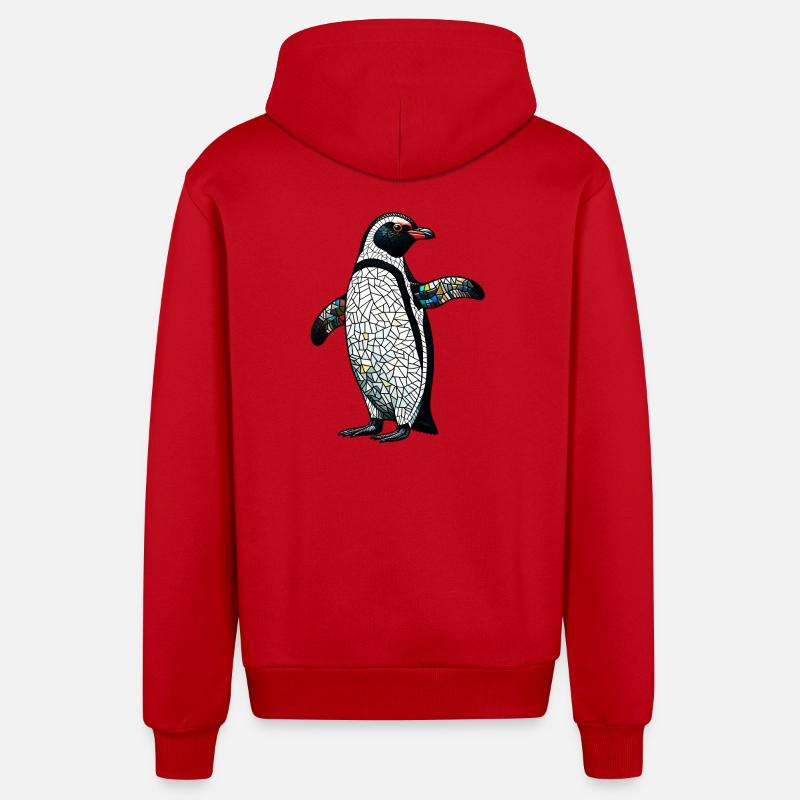 Penguin - Organic Relaxed Hooded Jacket Made in EU - red