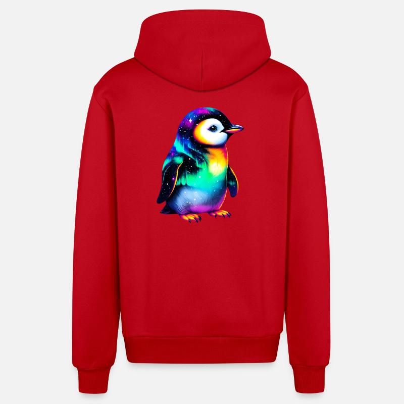 Pingouin - Veste à capuche bio décontractée fabriquée en UE - rouge