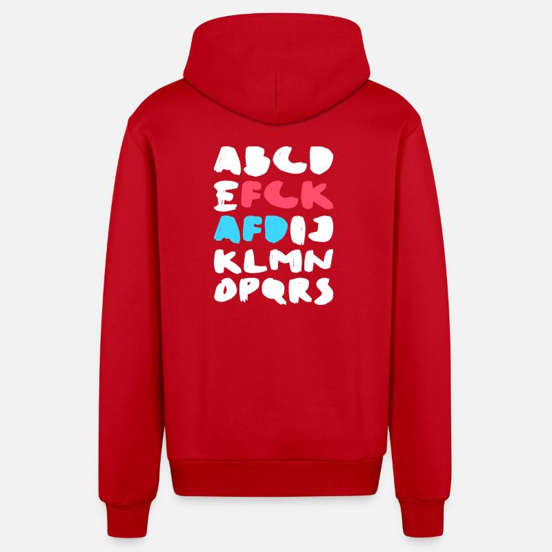 FCK AFD | Politisches Statement Design - Organic Relaxed Kapuzenjacke Made in EU - Rot