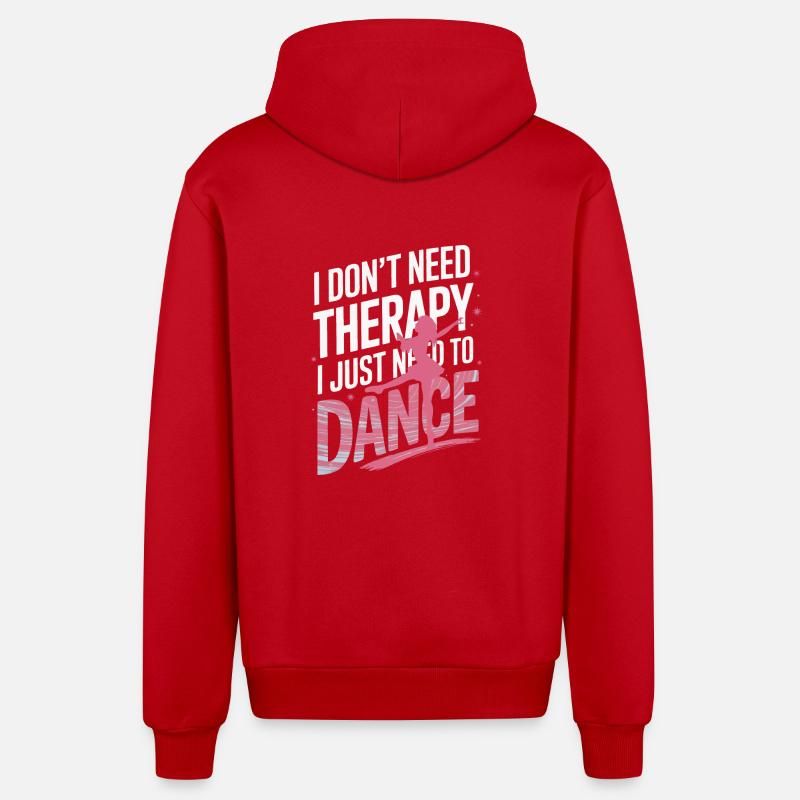 Dansant Danseurs Dansant - Veste à capuche bio décontractée fabriquée en UE - rouge