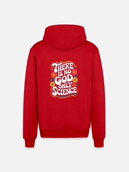 Ateisme, Ateist, Anti-religion, Agnostiker - Organic relaxed hættejakke made in EU - rød