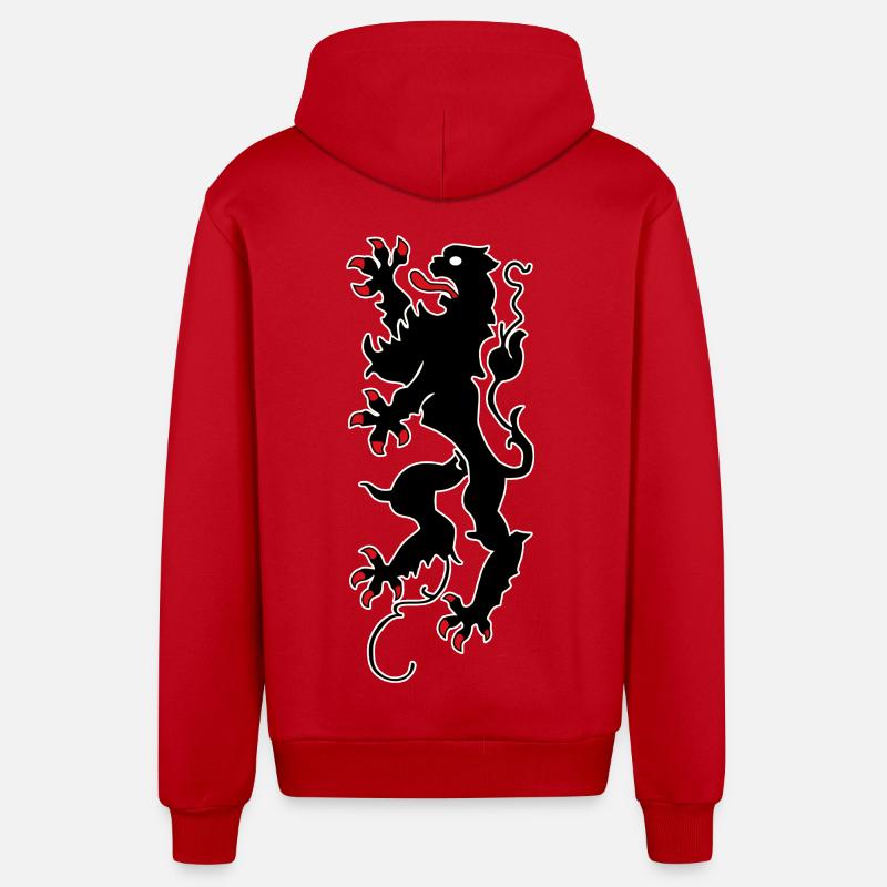 Chemnitz Lion - Chemnitz - Veste à capuche bio décontractée fabriquée en UE - rouge