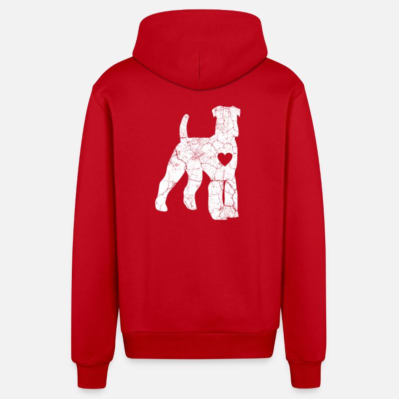 Chien Schnauzer - Veste à capuche bio décontractée fabriquée en UE - rouge
