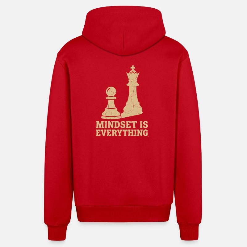 Mindset Is Everything – Chess Strategy Design - Organic Relaxed Kapuzenjacke Made in EU - Rot