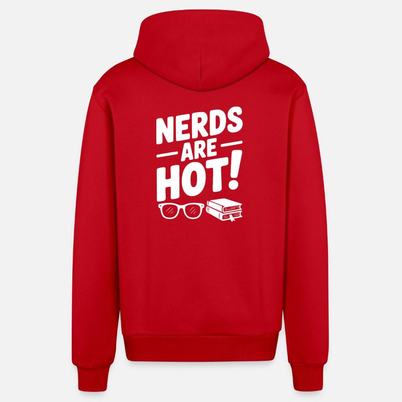 Les nerds sont chauds ! - Veste à capuche bio décontractée fabriquée en UE - rouge