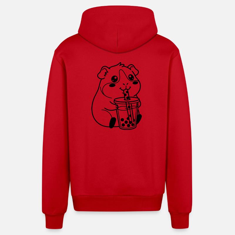 Hamster Bubble Tea - Organic Relaxed Kapuzenjacke Made in EU - Rot