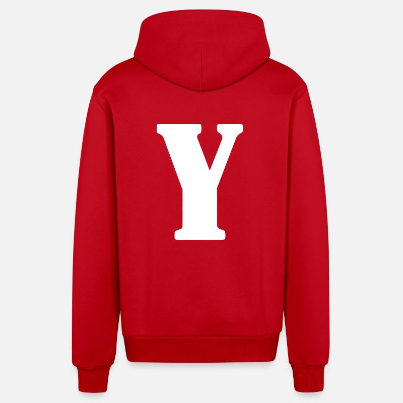 Y - Veste à capuche bio décontractée fabriquée en UE - rouge