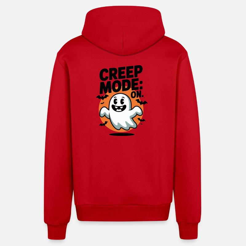 Mode fluage : Activé - Veste à capuche bio décontractée fabriquée en UE - rouge