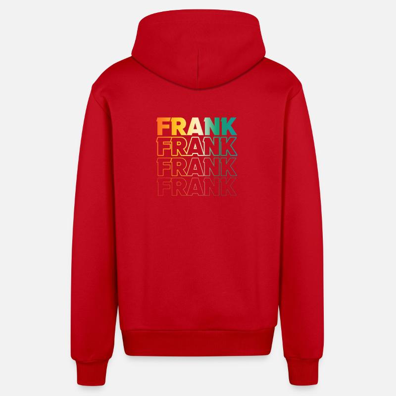 Franc - Veste à capuche bio décontractée fabriquée en UE - rouge