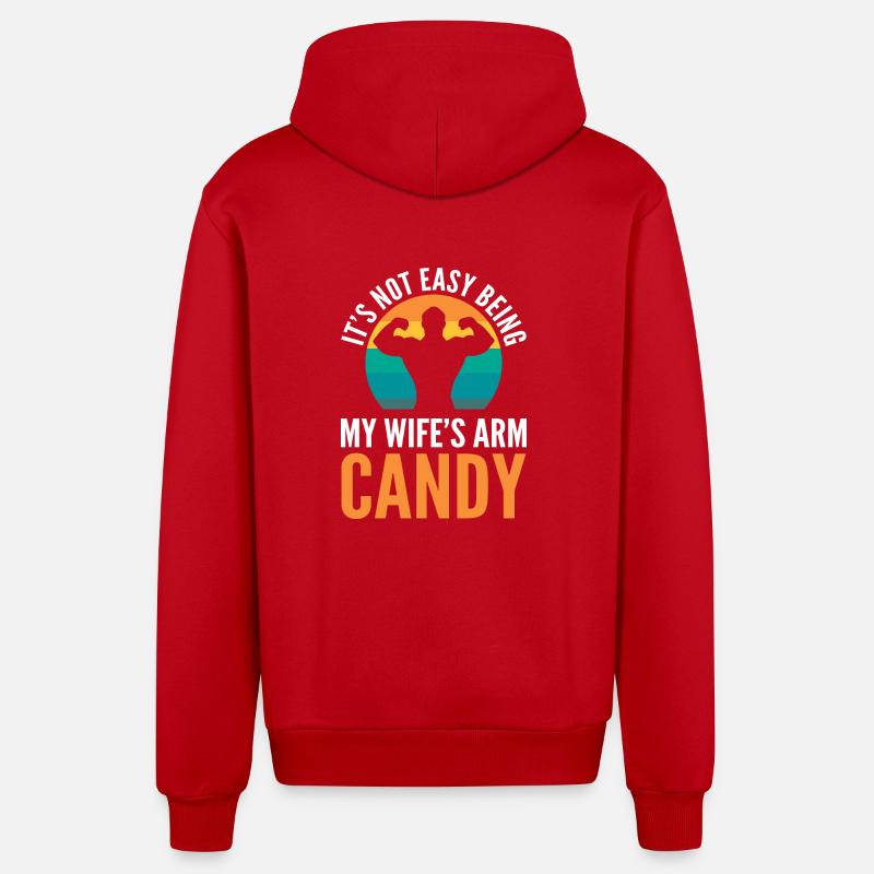 Bras Candy Mari - Veste à capuche bio décontractée fabriquée en UE - rouge